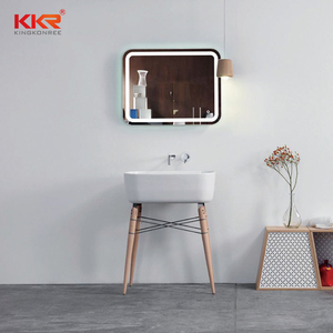 Advertencia táctil gran cuarto de baño de <span class=keywords><strong>luz</strong></span> Led longitud completa <span class=keywords><strong>espejo</strong></span> <span class=keywords><strong>con</strong></span> reloj - Product Image 2