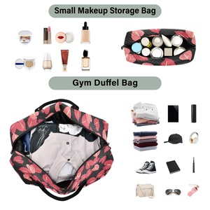 Bolsa de Gimnasio de Diseño con Estampado de Anturio Rojo Hawaiano, MOQ Bajo, Ligera, para Viaje, con Neceser - Product Image 4