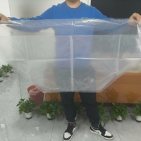 Sacs en plastique transparents de qualité alimentaire de grande taille à fond carré de 100 microns, personnalisés en gros, estampage à chaud, résistants à l'humidité pour carton
