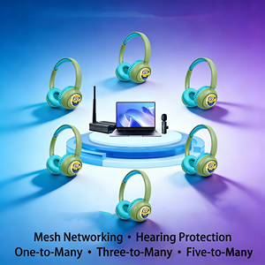 Kids Training ENC Headphones Mesh Networking One to Many High-definition <strong>Audio</strong> Quality Wireless Over-Ear Earphones - Product Image 6