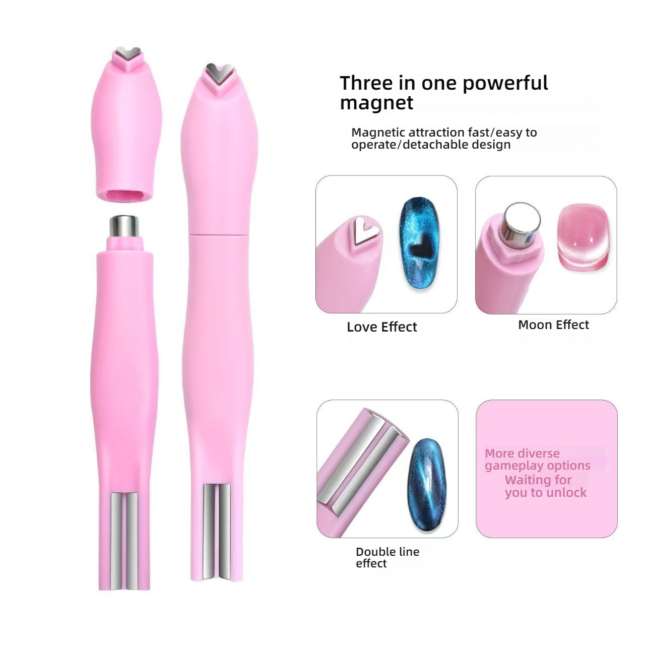 Love snake magnet-pink