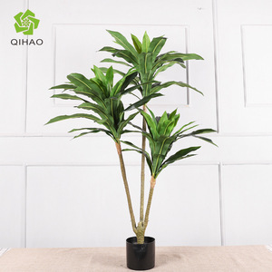 Árbol de Ficus Artificial QIHAO, Planta Verde de Plástico para Interiores, de Alta Simulación, Decoración para el Hogar - Product Image 3
