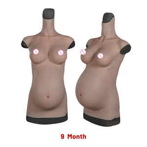 4/6/9 Mois Ventre de Grossesse avec des Seins Géants Réalistes 8ème Ventre Artificiel en Silicone pour <span class=keywords><strong>Acteur</strong></span> de Film Accessoires de Film Crossdresser - Product Image 4
