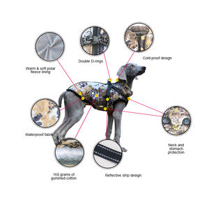 अनुकूलन पालतू परिधान गर्म डिजाइनर बिल्ली के कपड़े विक्रेता विंडप्रूफ फैशन जैकेट लोगो वेस्ट शीतकालीन छलावरण कुत्ता ट्रेंच कोट - Product Image 2