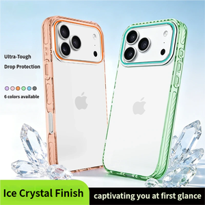 <span class=keywords><strong>Funda</strong></span> Transparente de Acrílico para Teléfono con Borde de Color, Antiamarilleo, Proveedor de Comercio Electrónico Transfronterizo para <span class=keywords><strong>iPhone</strong></span> 17 - Product Image 1