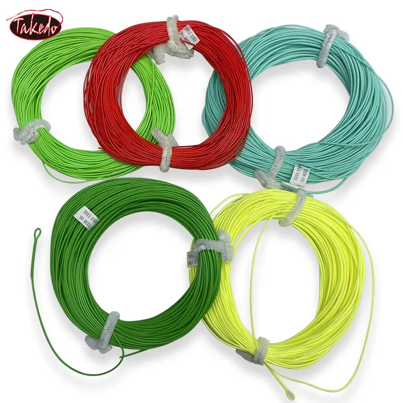 TAKEDO FXK01 High Quality Wholesale Nylon Fly Fishing Line Fly Tapered Leader With Loop