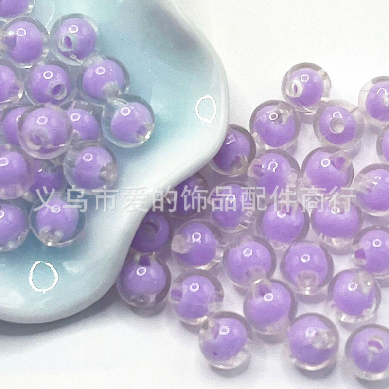 1 libra de cuentas moradas transparentes