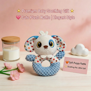 Jouet en peluche doux au <span class=keywords><strong>crochet</strong></span> en forme de chiot, hochet de berceau, clochette suspendue apaisante pour bébé, jouet en peluche mignon de dessin animé, jouet apaisant pour bébé qui pleure - Product Image 1