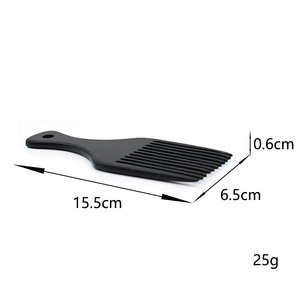 หวีไม้สีดำสำหรับผู้ชาย ขายดี ช่วยลดการขาดหลุดร่วงของเส้นผม หวีซี่ห่าง หวีสำหรับผมหยิกฟูแบบแอฟริกัน - Product Image 4