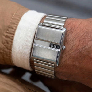 Reloj cuadrado plateado personalizable CILOA para hombre, moderno, a la moda, informal, nuevo estilo 2026, reloj de cuarzo impermeable para hombre - Product Image 2