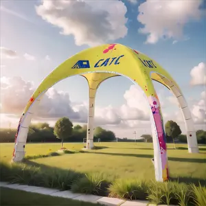 Tienda móvil gigante para ferias al aire libre, tienda de cúpula inflable transpirable impermeable portátil