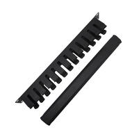 Organizador de Cables de Red de Acero de 1U y 19 Pulgadas con 12 Ranuras y 24 Puertos, para Montaje en Rack, con Cubierta Negra de 1.2 mm RJ45 YNCO