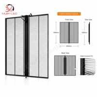 Écran LED transparent d'intérieur P3.9-7.8, location d'écran vidéo LED, mur vidéo LED couleur pleine pour façade en verre