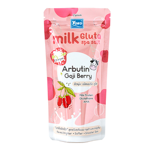 Y693 Yoko Milk Gluta Spa Salt+Arbutin 350g. <b>Body</b> <b>Scrub</b> for Skin Nourishing with Milk Protein and Exfoliates Skin Naturally - Product Image 1