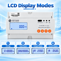Compteur d'énergie triphasé avec contrôle de la consommation, relais intégré, commande de charge à distance (marche/arrêt), RS485 Modbus, montage sur rail DIN
