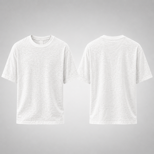Premium Slub Cotton T Shirt <b>Men's</b> Lightweight Textured Tee Soft Breathable Casualwear Manufacturer - Product Image 3