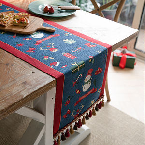 Natale natale alta decorazione rosso e verde con nappe Macrame arazzo 72 In Runner da tavolo per <span class=keywords><strong>cucina</strong></span> di casa ristorante. - Product Image 5