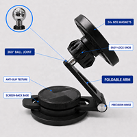 Support magnétique pliable et réglable pour téléphone de voiture, fixation adhésive pour tableau de bord, pour smartphone, vente en gros, fournisseur d'usine OEM ODM