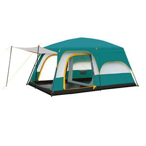 Tente de <span class=keywords><strong>toit</strong></span> pliable portable 096 Full Series, deux chambres, un salon, double couche, avec poteaux en acier, pour extérieur, protection solaire, imperméable - Product Image 1