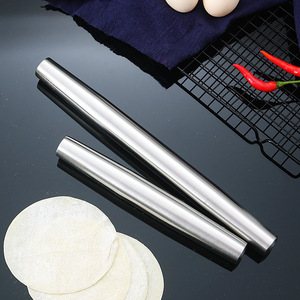 304 Stainless Steel <b>Rolling</b> <b>Pin</b> Small 22.5cm Medium 32.5cm Large 42.5cm For Dough Pizza Baking Kitchen Tool - Product Image 3