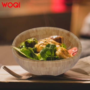WOQIプレミアムナチュラル持続可能な再利用可能な滑らかな竹サラダビュッフェやレストランに適したミキシングボウル、 - Product Image 6