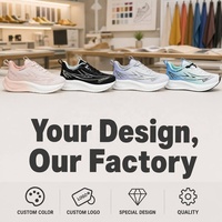 Fournisseur direct d'usine, baskets de sport légères en jacquard à lacets, plateforme épaisse pour femmes et hommes, support OEM ODM