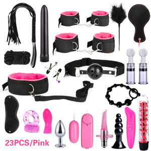 23 pièces produits sexuels accessoires exotiques ensemble de bondage érotique BDSM menottes pinces à tétons fouet corde <span class=keywords><strong>tube</strong></span> bdsm jouets sexuels pour femmes % - Product Image 3
