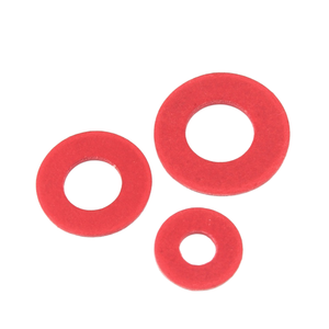 Rondelles d'isolation rouges résistantes à la chaleur en fibre vulcanisée Joints électriques plats Rondelles isolantes rouges en fibre vulcanisée - Product Image 5