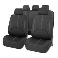 Housses de siège de voiture universelles DURUO en cuir PU perforé, respirantes, protection de coussin de siège auto pour véhicules 5 places
