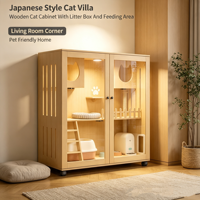 Meuble pour chat respirant sur mesure, type villa, avec plateforme d'escalade multi-niveaux, maison pour chat, taille personnalisée, aménagement intérieur, couleur, niche pour chat, pour animaux de compagnie