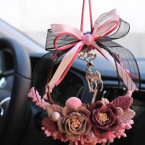 Guirnalda de Flores de Cristal Hecha a Mano de Lujo, Estilo Moderno Brillante, Decoración Interior para Automóvil, Accesorio Ornamental para Mujer - Product Image 6