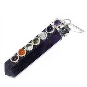 Cristal de Cuarzo Amatista Estilo Náutico, Capa de Chakra con Patrón Orgón, Artesanía de Piedras Preciosas Hecha a Mano, 30-45mm, Metafísica, Nueva Era, JILANI - Product Image 1
