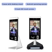 Terminal de Reconocimiento Facial con Visión Nocturna Android de 8 Pulgadas, Lector de Huellas Dactilares, NFC, WiFi, Sistema de Control de Acceso y Registro de Asistencia