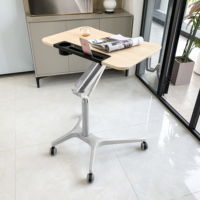 Table d'ordinateur de levage portable pneumatique en gros d'usine bureau multifonctionnel à vendre équipement éducatif