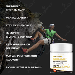 Complément alimentaire Aegelwell Natural Energy Shilajit avec mélange d'Ashwagandha, renforce la concentration, idéal pour la vente en gros et <span class=keywords><strong>les</strong></span> marques privées - Product Image 4