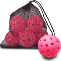 Pelota de Pickleball de TPE de 74 mm y 40 Orificios, Moldeada por Inyección, de Alta Elasticidad, Sin Bordes, Súper Resistente, para Niños, Principiantes, Uso en Interiores
