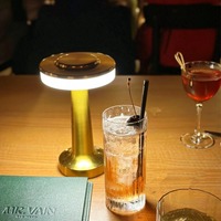 Lampe de table portable sans fil à batterie rechargeable par USB, décoration moderne en fer pour restaurant, bar, café, veilleuse