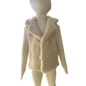 Hiver Bébé Unisexe <span class=keywords><strong>Sherpa</strong></span> Gilet sans manches Col en V <span class=keywords><strong>Manteau</strong></span> chaud pour tout-petits - Product Image 2