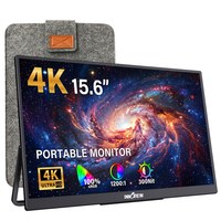 Écran externe UHD 4K de 15,6 pouces, 60 Hz, FreeSync, panneau mat anti-reflets, rapport de contraste 1200:1 pour ordinateur portable MacBook
