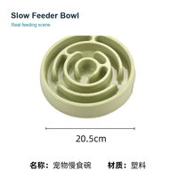 Gamelle anti-glouton pour chien, bol labyrinthe en plastique solide, utilisation intérieure, facile à nettoyer, pour une alimentation lente, 20,5 cm, pour petits et moyens chiens, vente en gros