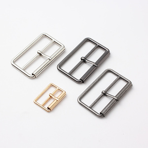 SASピンクメタルスライドバックルベルトショルダーストラップパンツコートレザークラフトバッグアジャスタースライダー - Product Image 2