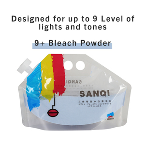 Décolorant capillaire professionnel bleu avec technologie Plex, poudre décolorante jusqu'à 9 niveaux de décoloration pour mèches et balayage - Product Image 4