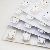 Aretes JANEX de Acero Inoxidable 316 con Baño de Oro para Perforación de Orejas, Hipoalergénicos para Pistola Perforadora, Pendientes para Orejas Sensibles de Bebé
