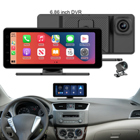 6.86 pouces Portable sans fil Carplay écran tactile GPS fonction stéréo tableau de bord Android Auto lecteur CD USB caméra de recul TV 1 an