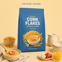 Sacs de céréales en flocons de maïs personnalisés, imprimés, de qualité alimentaire, refermables, pour l'emballage de céréales de petit-déjeuner, pour les hôtels, les cuisines, la vente en gros