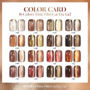 مجموعة طلاء جل عيون القطط من Miss Gooey 16 لون طلاء أظافر مغناطيسي احترافي طلاء أظافر جل بالأشعة فوق البنفسجية علامة خاصة لوازم صالون - Product Image 4