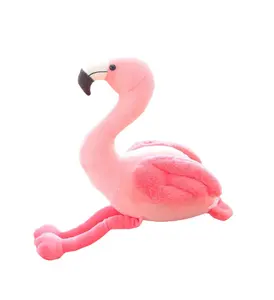 Offre Spéciale peluche flamant rose poupée jouets personnalisé doux en peluche animal oiseaux flamant rose jouets mignon peluche flamant rose oreiller pour enfants