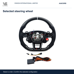 Volant en fibre de carbone pour Audi A6, configuration sélectionnée avec centre ouvert AA6C8RB - Product Image 1