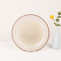 Ensemble de vaisselle en grès européen de forme classique glaçure réactive 16 pièces ensemble d'assiettes et de bols en céramique plats et assiettes de Restaurant