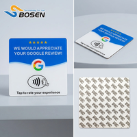 Tarjeta de Visita Acrílica de 120x120 mm con Código QR, NFC y RFID, Impresión Personalizada, Resistente al Agua, para Redes Sociales y Comentarios, Disponible en Stock